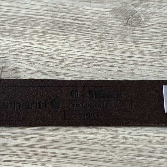 Carhartt 💪 SIZE 40 Genuine Leather Brown Belt || Men’s || EXCELLENT CONDITION - Picture 2 of 4